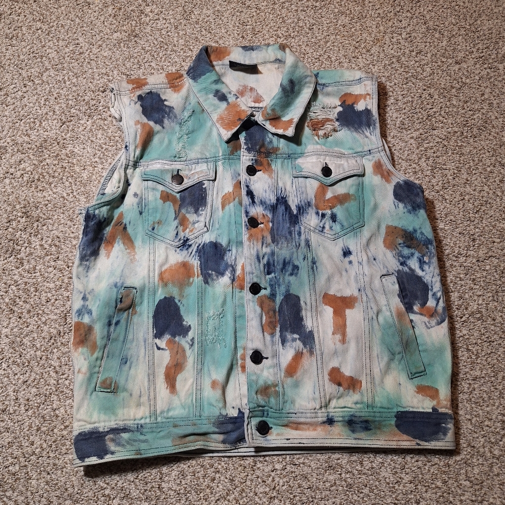 Legendary Status Denim Vest XL Multi Color